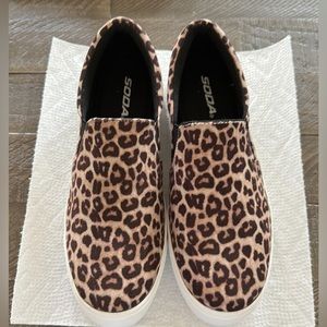 Leopard Print Slip-on Sneakers